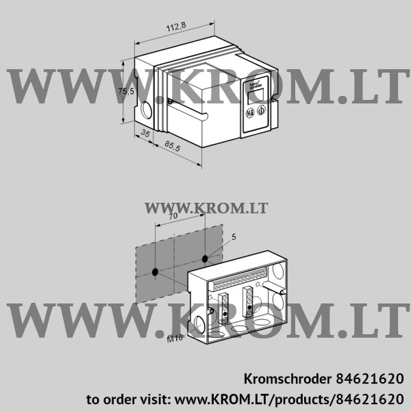 Kromschroder IFD 258-3/2W, 84621620 burner control unit, 84621620