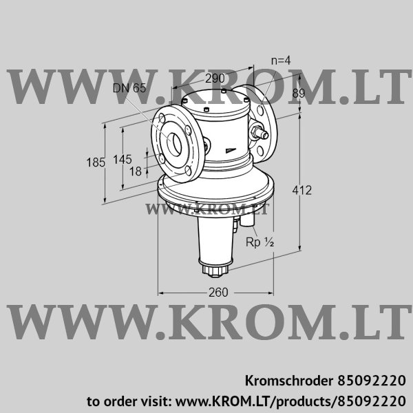 Kromschroder GIK 65F02-6, 85092220 air/gas ratio control, 85092220