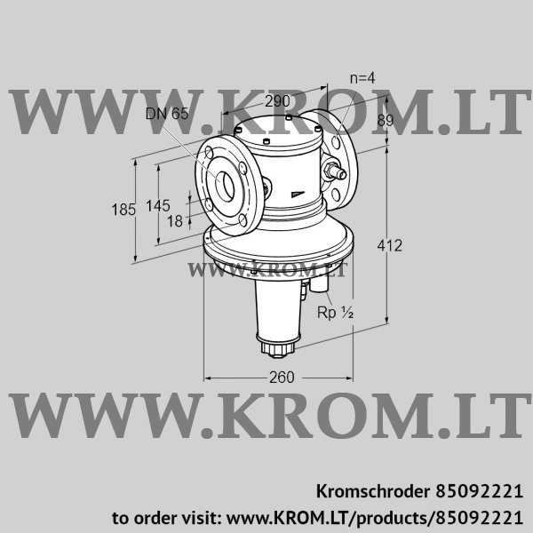 Kromschroder GIK 65F02-6L, 85092221 air/gas ratio control, 85092221