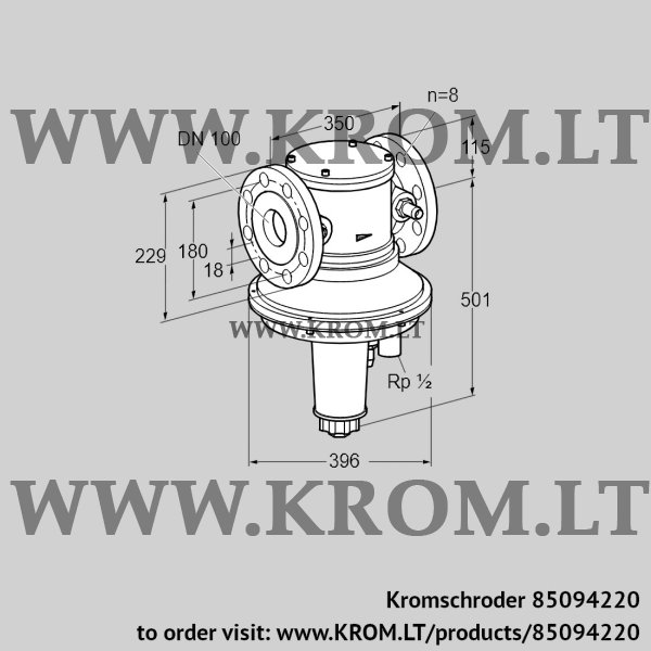 Kromschroder GIK 100F02-6, 85094220 air/gas ratio control, 85094220