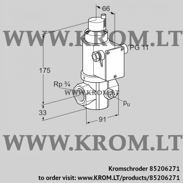 Kromschroder VG 20R02LQ31DM, 85206271 gas solenoid valve, 85206271