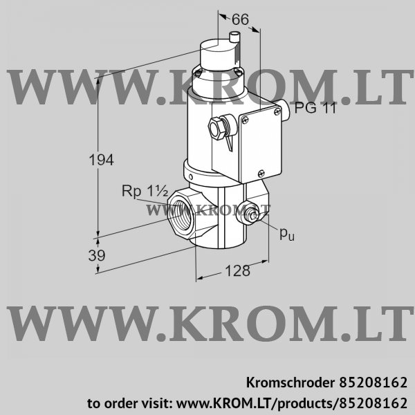 Kromschroder VG 40/32R02LK31DM, 85208162 gas solenoid valve, 85208162