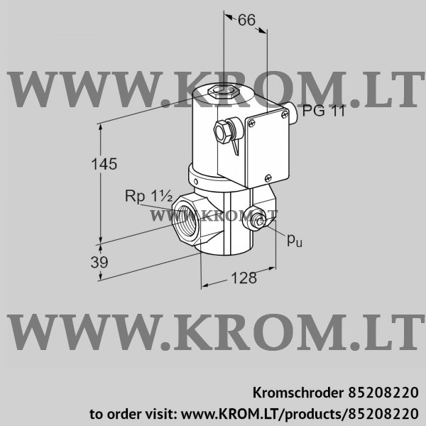 Kromschroder VG 40/32R02NQ31D, 85208220 gas solenoid valve, 85208220