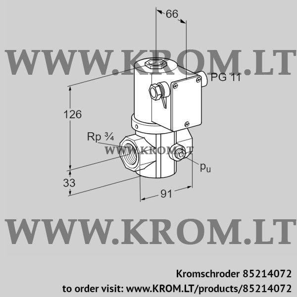 Kromschroder VG 20R03NK31DMVZ, 85214072 gas solenoid valve, 85214072