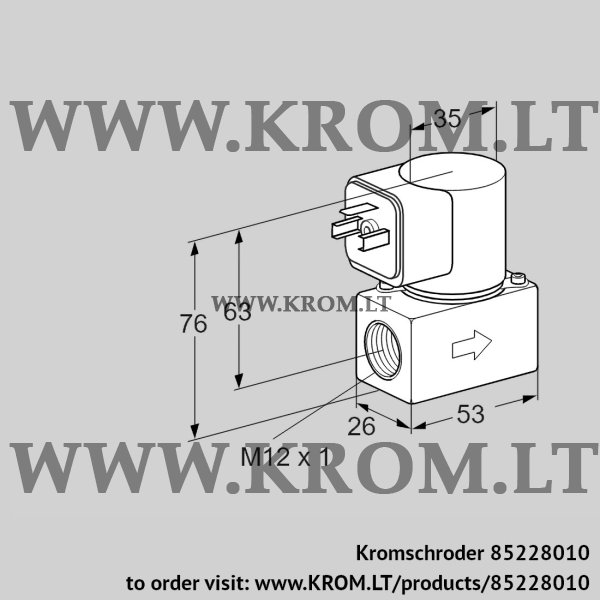 Kromschroder VG 6K05T6, 85228010 gas solenoid valve, 85228010