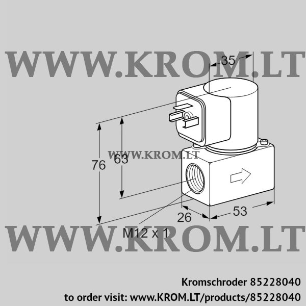 Kromschroder VG 6K05Q6, 85228040 gas solenoid valve, 85228040