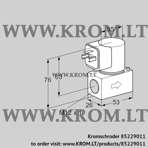 Kromschroder VG 6K03T6G, 85229011 gas solenoid valve, 85229011