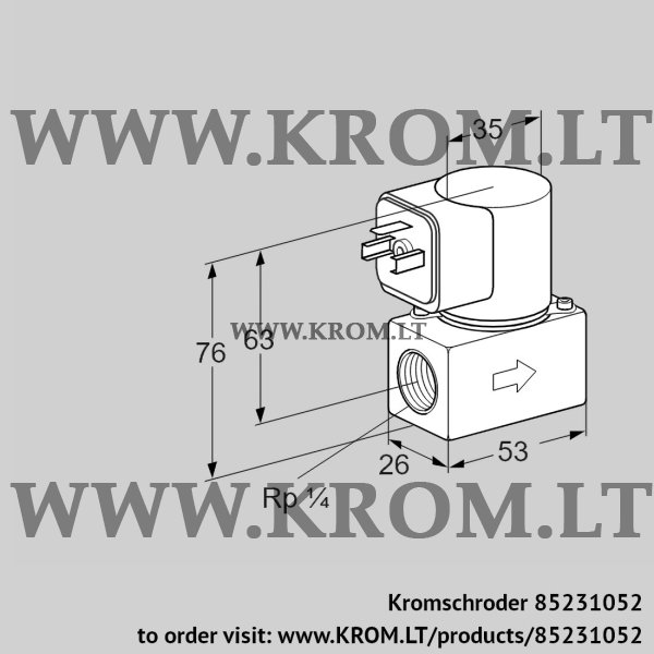 Kromschroder VG 8R05Q6V, 85231052 gas solenoid valve, 85231052