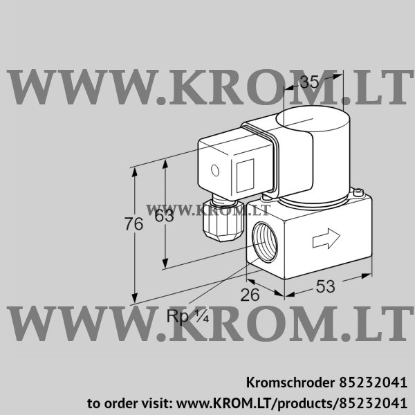 Kromschroder VG 8R18Q6L, 85232041 gas solenoid valve, 85232041