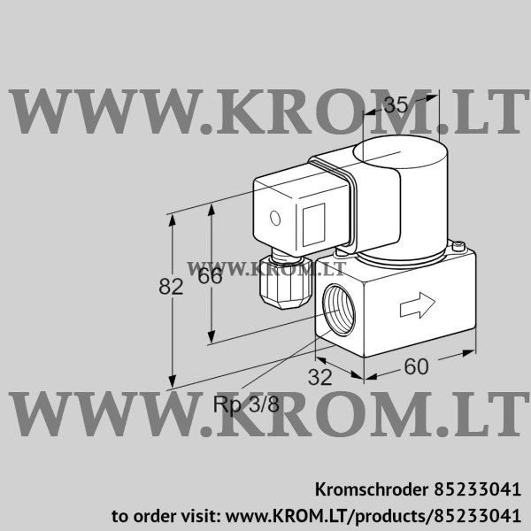 Kromschroder VG 10R01Q6L, 85233041 gas solenoid valve, 85233041