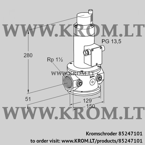 Kromschroder VR 40R01RT33D7,0, 85247101 air solenoid valve, 85247101