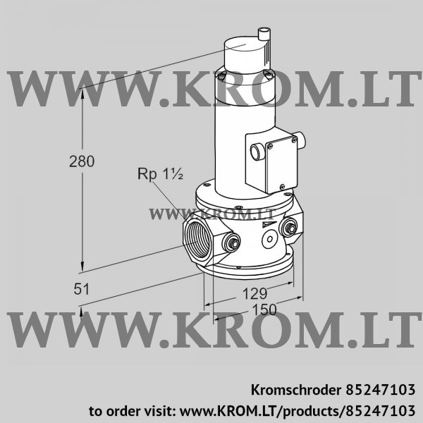 Kromschroder VR 40R01RT63D, 85247103 air solenoid valve, 85247103