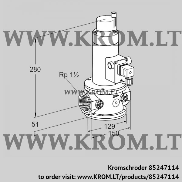 Kromschroder VR 40R01RT6L3D7,0, 85247114 air solenoid valve, 85247114