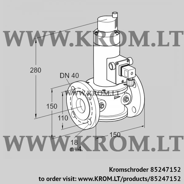 Kromschroder VR 40F01RT6L3D, 85247152 air solenoid valve, 85247152