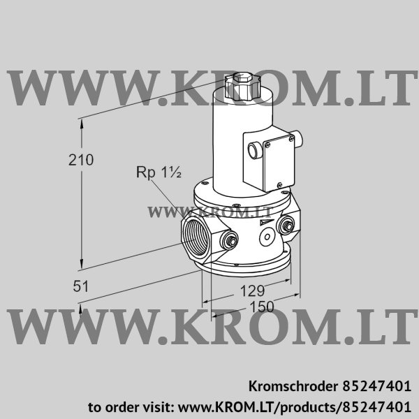 Kromschroder VR 40R01NT63D, 85247401 air solenoid valve, 85247401