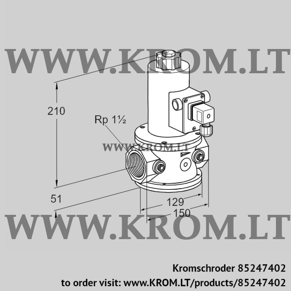 Kromschroder VR 40R01NT6L3D, 85247402 air solenoid valve, 85247402