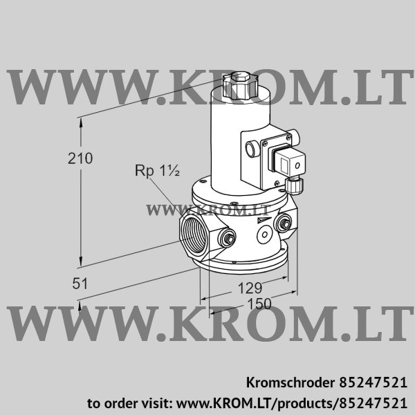 Kromschroder VR 40R01NQ6L3D, 85247521 air solenoid valve, 85247521