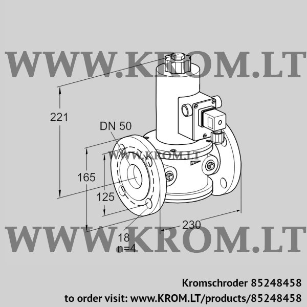 Kromschroder VR 50F01NT6L3D5,0, 85248458 air solenoid valve, 85248458