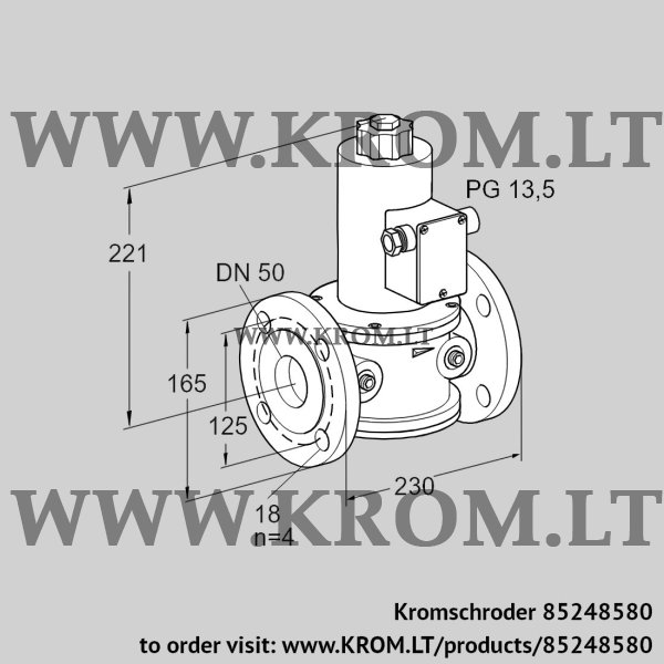 Kromschroder VR 50F01NQ33D, 85248580 air solenoid valve, 85248580