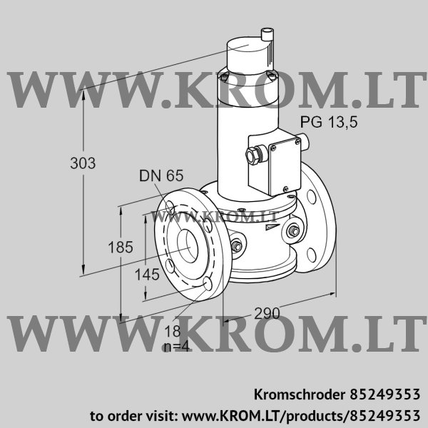 Kromschroder VR 65F01RK33D10,0, 85249353 air solenoid valve, 85249353