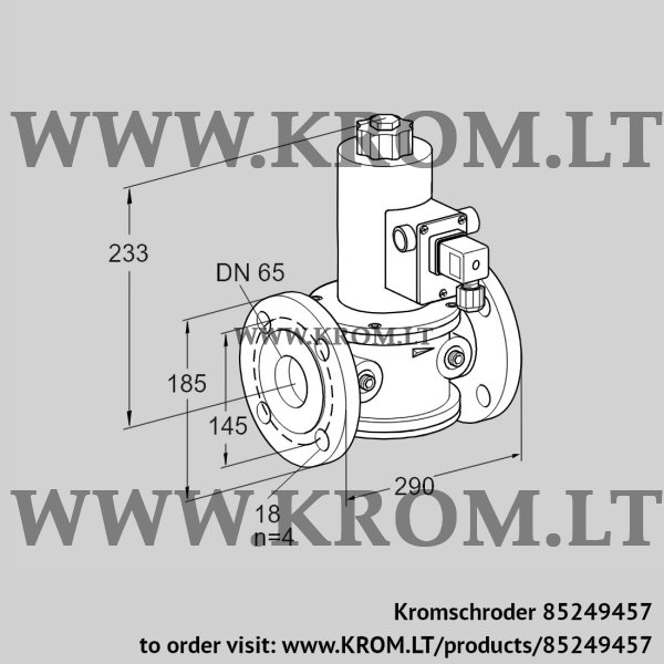 Kromschroder VR 65F01NT6L3D, 85249457 air solenoid valve, 85249457