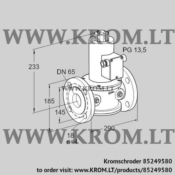 Kromschroder VR 65F01NQ33D, 85249580 air solenoid valve, 85249580