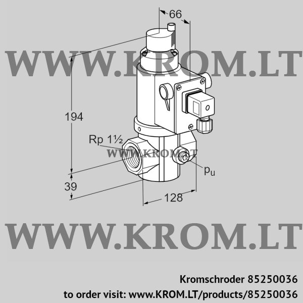 Kromschroder VR 40/32R01LT6L1D7,0, 85250036 air solenoid valve, 85250036