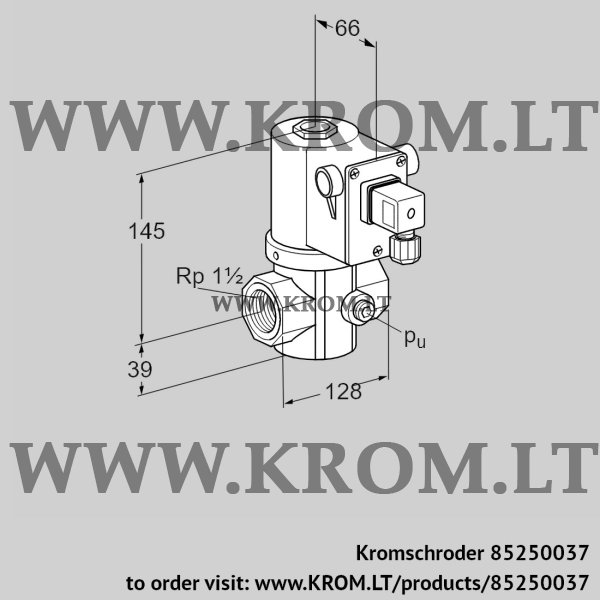 Kromschroder VR 40/32R01NT6L1D, 85250037 air solenoid valve, 85250037