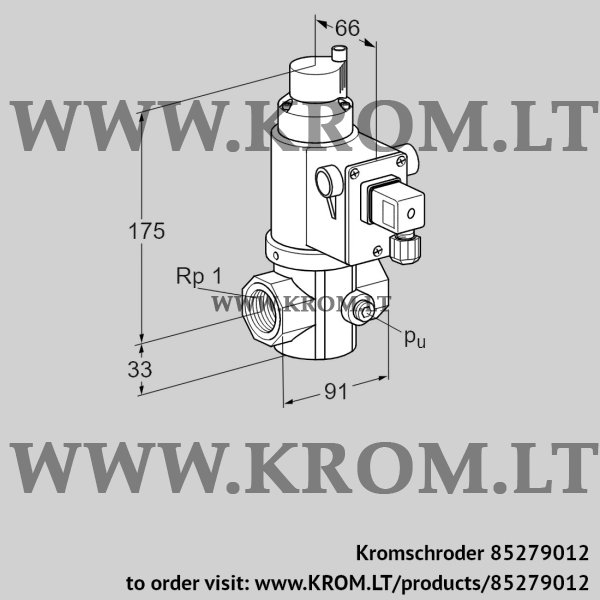 Kromschroder VR 25R01RT6L1D, 85279012 air solenoid valve, 85279012