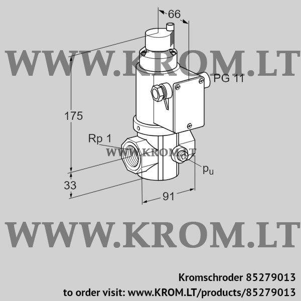 Kromschroder VR 25R01RT31D2,0, 85279013 air solenoid valve, 85279013