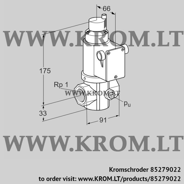 Kromschroder VR 25R01RT61D, 85279022 air solenoid valve, 85279022