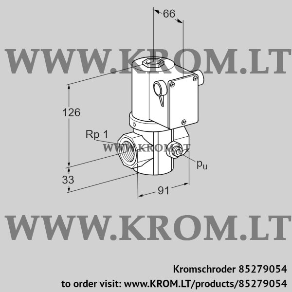 Kromschroder VR 25R01NT51D, 85279054 air solenoid valve, 85279054