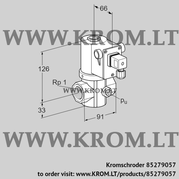 Kromschroder VR 25R01NT6L1D, 85279057 air solenoid valve, 85279057