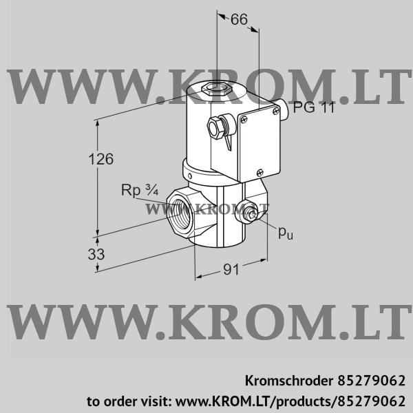 Kromschroder VR 20R01NT31D, 85279062 air solenoid valve, 85279062