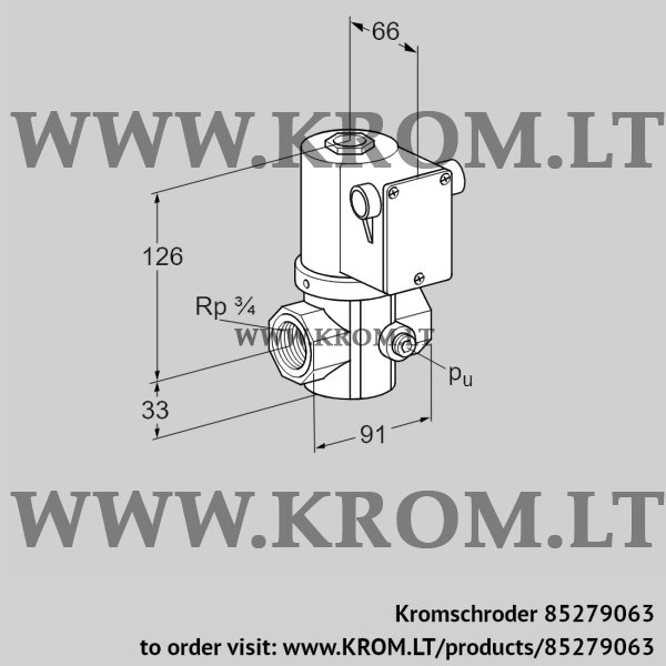 Kromschroder VR 20R01NT61D3,0, 85279063 air solenoid valve, 85279063