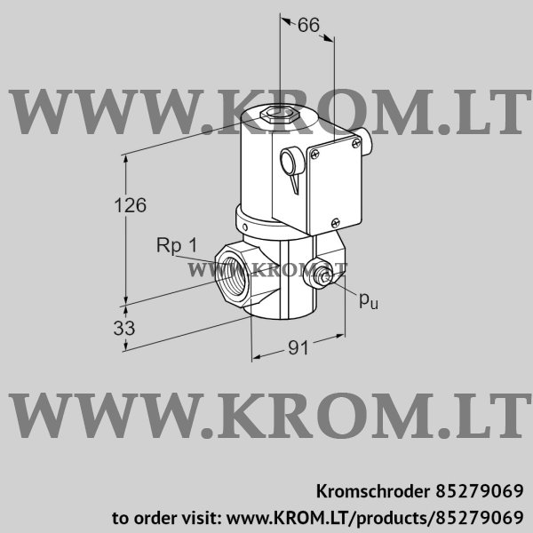 Kromschroder VR 25R01NT51D3,0, 85279069 air solenoid valve, 85279069