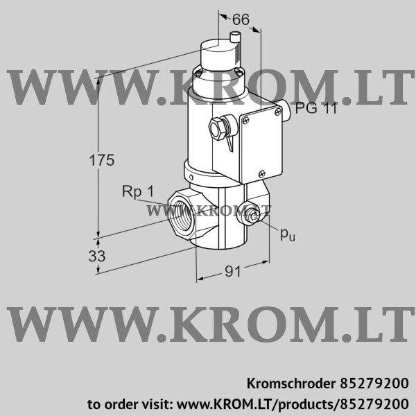 Kromschroder VR 25R01RK31D, 85279200 air solenoid valve, 85279200