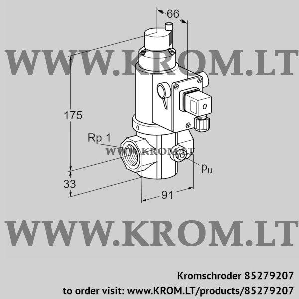 Kromschroder VR 25R01RK6L1D, 85279207 air solenoid valve, 85279207