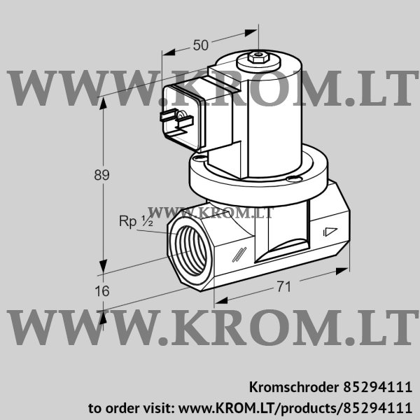 Kromschroder VGP 15R02W5, 85294111 gas solenoid valve, 85294111