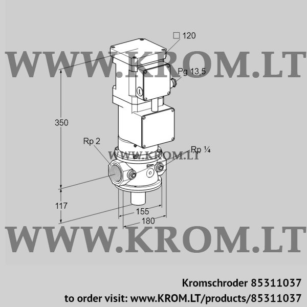 Kromschroder VK 50R10W6A93DF, 85311037 motorized valve for gas, 85311037