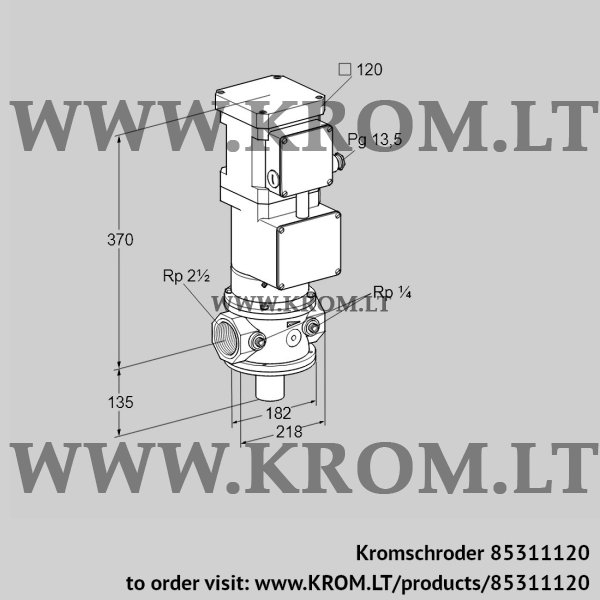 Kromschroder VK 65R10T5A93D, 85311120 motorized valve for gas, 85311120