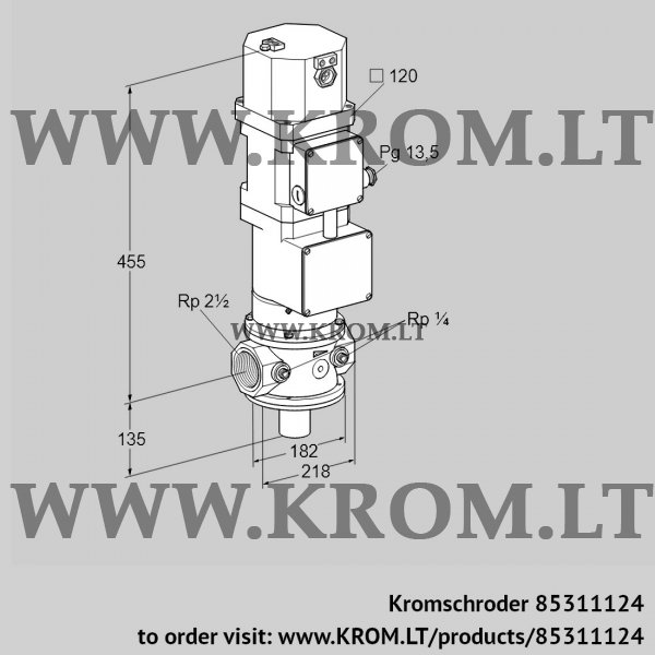 Kromschroder VK 65R10W5XA43D, 85311124 motorized valve for gas, 85311124