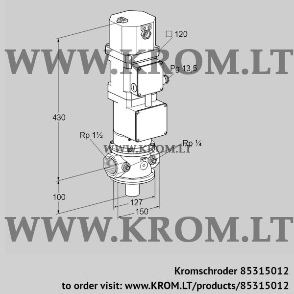 Kromschroder VK 40R10W5XA43DV, 85315012 motorized valve for gas, 85315012