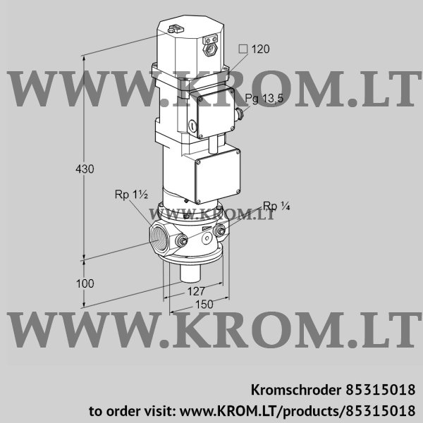 Kromschroder VK 40R10W6XA43D, 85315018 motorized valve for gas, 85315018