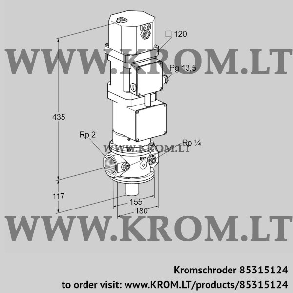 Kromschroder VK 50R10W6XA43D, 85315124 motorized valve for gas, 85315124