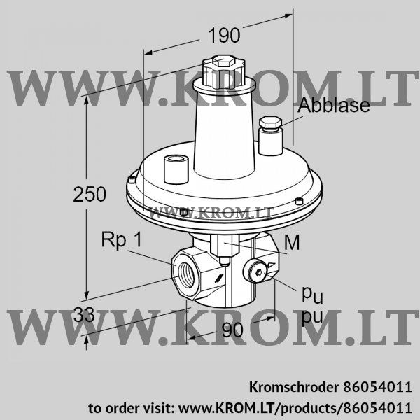 Kromschroder VAR 25R05-2, 86054011 pressure control, 86054011