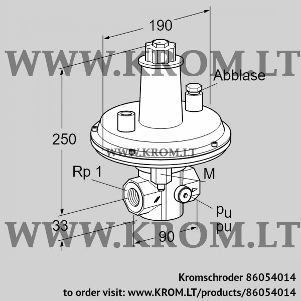 Kromschroder VAR 25R05-1Z, 86054014 pressure control, 86054014