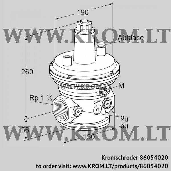 Kromschroder VAR 40R05-1, 86054020 pressure control, 86054020