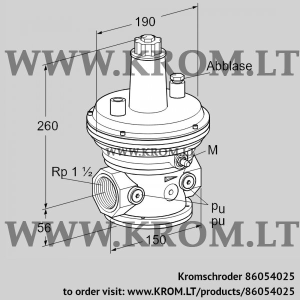 Kromschroder VAR 40R05-2Z, 86054025 pressure control, 86054025