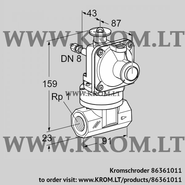 Kromschroder JSAV 25R40/1-0Z, 86361011 safety shut-off valve, 86361011